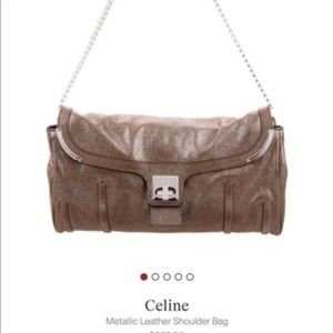 celine brown leather handbag